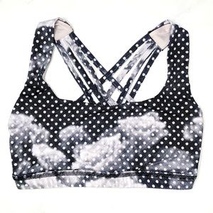 EUC Lululemon Polkadot cloud Sports Bra free to be